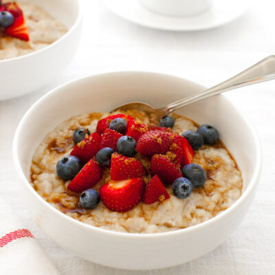Crockpot Steel-cut Oatmeal | tamingofthespoon.com