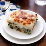 Vegetable Alfredo Lasagna | tamingofthespoon.com