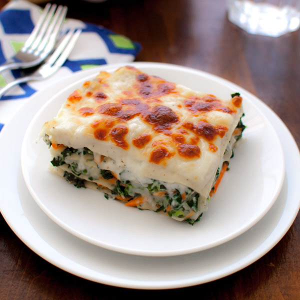 Vegetable Lasagna with Alfredo Sauce by Taming of the Spoon