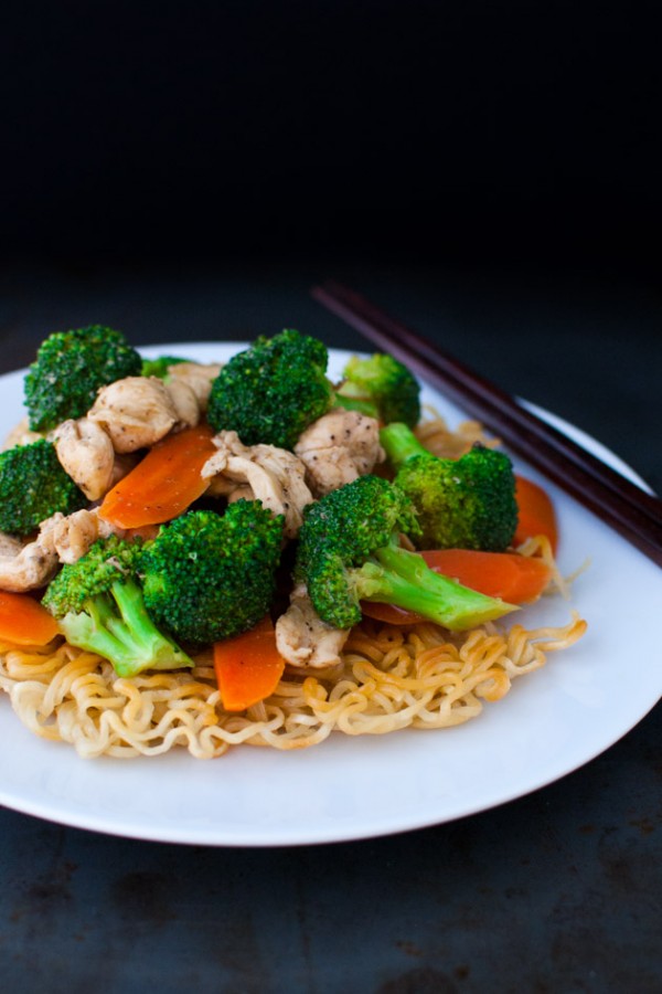 Chicken and Vegetable Stir-fry with Crispy Noodles - Taming of the Spoon