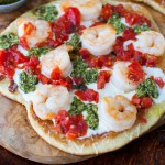 Grilled PIzza with Shrimp | tamingofthespoon.com