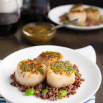 Scallops and Chermoula Sauce | tamingofthespoon.com