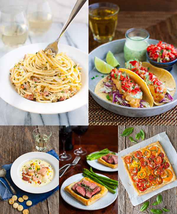 Collage of photos showing readers' favorite recipes published on the website in 2015.