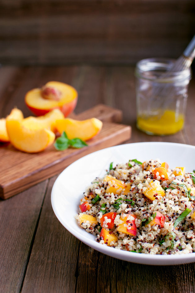 Citrus Quinoa Salad with Peaches Taming of the Spoon
