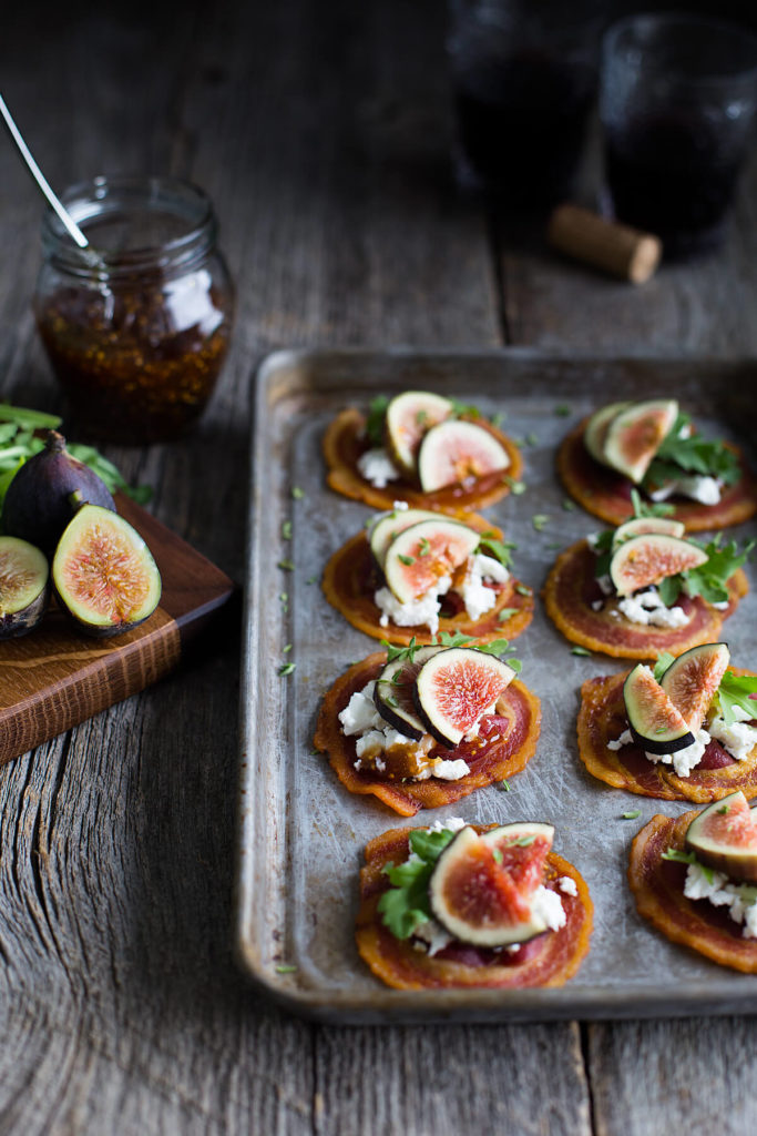 Pancetta Crisps with Goat Cheese and Figs Taming of the Spoon