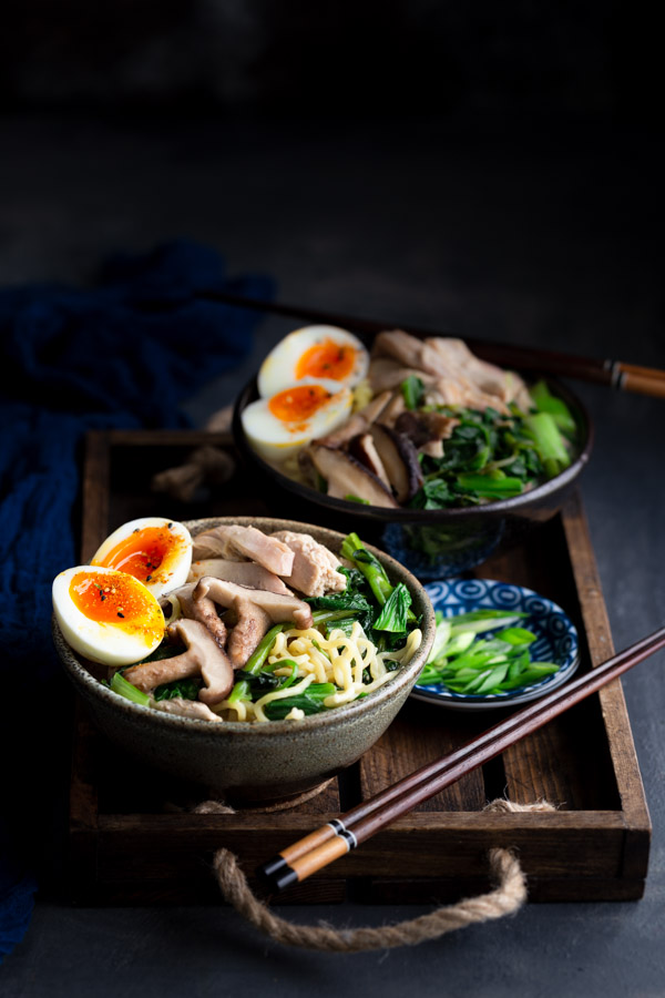 Coconut Miso Ramen with Chicken and Vegetables