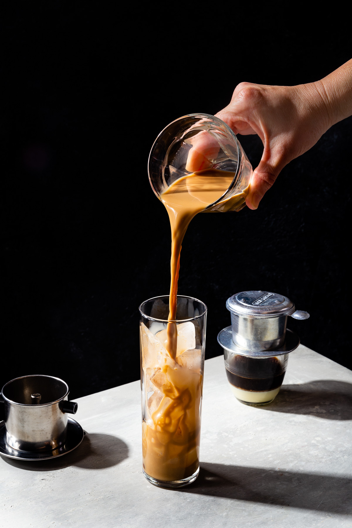 Iced coffee with condensed milk