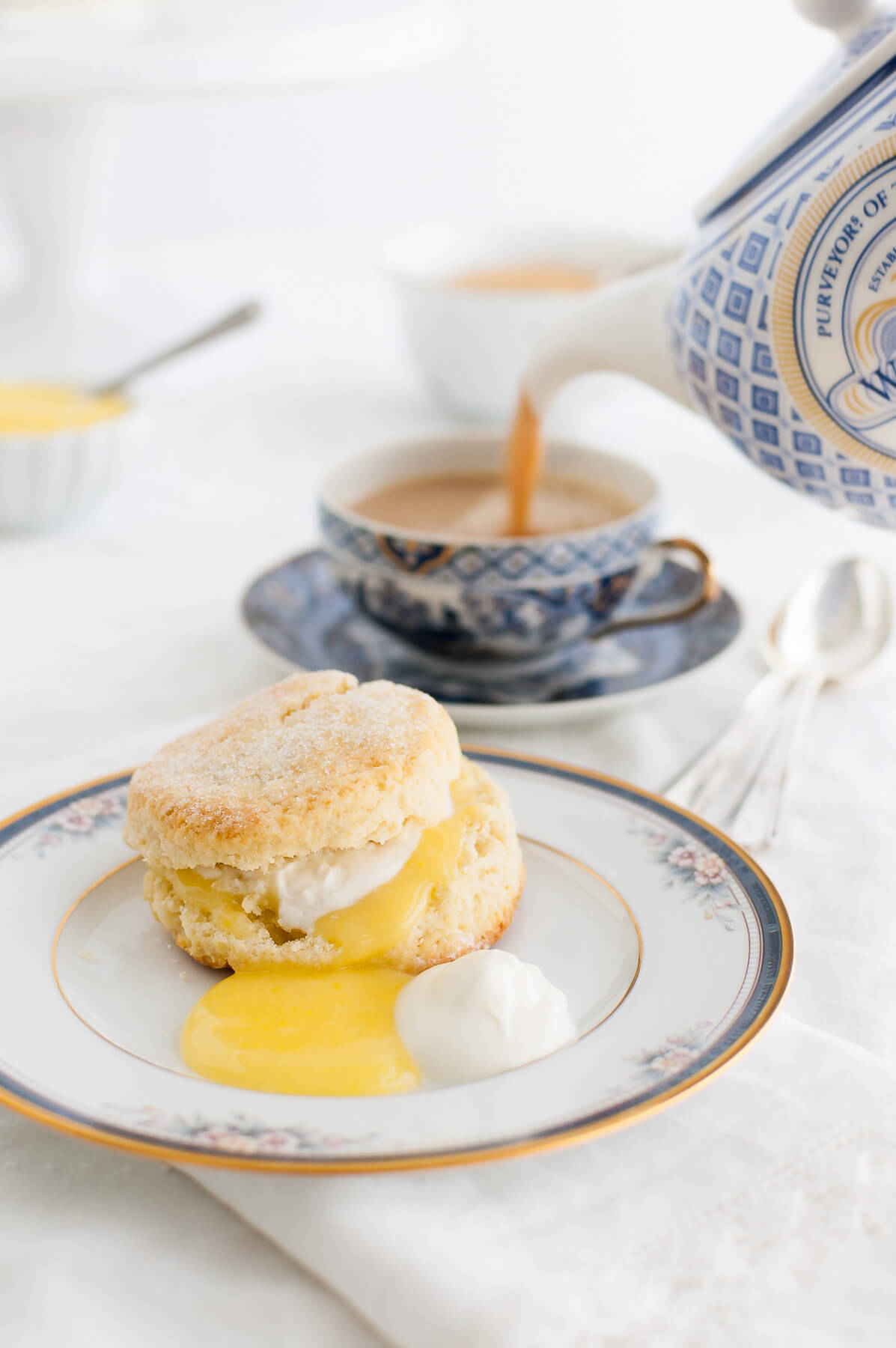 Cream Scones with Lemon Curd - Taming of the Spoon