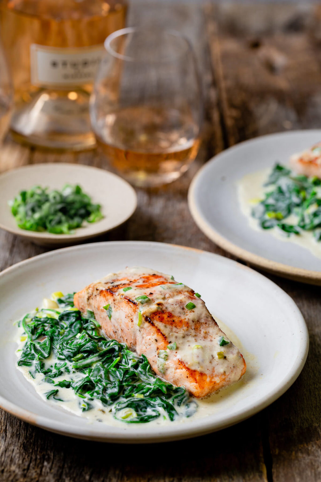 One Pan Creamy Salmon and Spinach - Taming of the Spoon